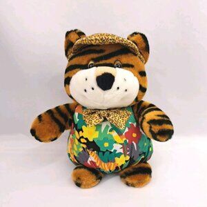 Vintage TB Orange Tiger Plush Stuffed Animal